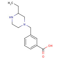 1131622-40-6 1-(3-carboxyphenyl methyl)-3-ethyl-piperazine chemical structure