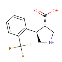 1049978-59-7 (3S,4R)-4-(2-(TRIFLUOROMETHYL)PHENYL)PYRROLIDINE-3-CARBOXYLIC ACID chemical structure