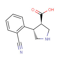 1049978-70-2 (3R,4S)-4-(2-cyanophenyl)pyrrolidine-3-carboxylic acid chemical structure