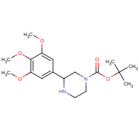 886770-31-6 3-(3,4,5-TRIMETHOXY-PHENYL)-PIPERAZINE-1-CARBOXYLIC ACID TERT-BUTYL ESTER chemical structure