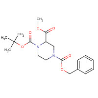 129799-14-0 4-benzyl 1-tert-butyl 2-methyl piperazine-1,2,4-tricarboxylate chemical structure