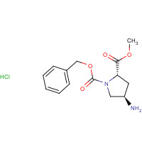 409325-33-3 (2S,4R)-4-amino-1-benzyloxycarbonyl-pyrrolidine-2-carboxylic acid-methyl ester hydrochloride chemical structure