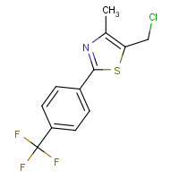 317318-97-1 Thiazole,5-(chloromethyl)-4-methyl-2-[4-(trifluoromethyl)phenyl]- chemical structure