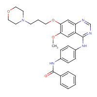 331771-20-1 N-[4-[[6-METHOXY-7-[3-(4-MORPHOLINYL)PROPOXY]-4-QUINAZOLINYL]AMINO]PHENYL]BENZAMIDE chemical structure