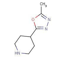 58022-65-4 4-(5-methyl-1,3,4-oxadiazol-2-yl)piperidine chemical structure