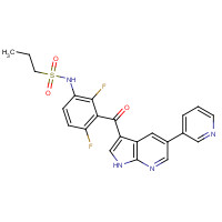 918505-61-0 N-[2,4-Difluoro-3-[[5-(3-pyridinyl)-1H-pyrrolo[2,3-b]pyridin-3-yl]carbonyl]phenyl]-2-propanesulfonamide chemical structure
