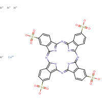 14285-59-7 tetrahydrogen [29H,31H-phthalocyanine-2,9,16,23-tetrasulphonato(6-)-N29,N30,N31,N32]cobaltate(4-) chemical structure