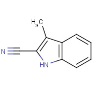 13006-59-2 1H-Indole-2-carbonitrile,3-methyl- chemical structure
