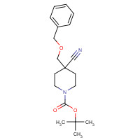 919284-64-3 TERT-BUTYL 4-(BENZYLOXYMETHYL)-4-CYANOPIPERIDINE-1-CARBOXYLATE chemical structure