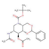 133697-31-1 2-Methyl-2-propanyl (4aR,7R,8S,8aS)-7-acetamido-8-acetoxy-2-phenylhexahydro-5H-[1,3]dioxino[5,4-b]pyridine-5-carboxylate chemical structure