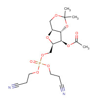 1041021-85-5 4-O-Acetyl-2,5-anhydro-1,3-O-isopropylidene-6-[bis(2-cyanoethyl)phosphoryl]-D-glucitol chemical structure