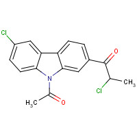 114041-34-8 9-Acetyl-6-chloro-2-(2-chloro-1-oxopropyl)-9H-carbazole chemical structure