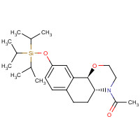 1034706-81-4 (+)-N-Acetyl 3,4,4a,5,6,10b-Hexahydro-2H-naphtho[1,2-b][1,4]oxazine-9-ol Triisopropylsilyl Ether chemical structure