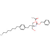 836608-90-3 [(1R)-1-[(Acetyloxy)methyl]-1-(hydroxymethyl)-3-(4-octylphenyl)propyl]-carbamic Acid Phenylmethyl Ester chemical structure