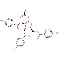 144084-01-5 1-O-Acetyl 2,3,5-Tri-O-p-chlorobenzoyl-b-D-ribofuranoside chemical structure