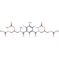 76350-09-9 5-Amino-N,N'-bis[2,3-bis(acetyloxy)propyl]-2,4,6-triiodo-N-methyl-1,3-benzenedicarboxamide chemical structure