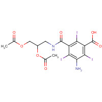 122731-59-3 3-Amino-5-[[[2,3-bis(acetyloxy)propyl]amino]carbonyl]-2,4,6-triiodo-benzoic Acid chemical structure