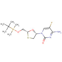 1365246-84-9 4-Amino-1-((2R,5S)-2-((tert-butyldimethylsilyloxy)methyl)-1,3-oxathiolan-5-yl)-5-fluoropyrimidin-2(1H)-one chemical structure