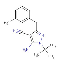 1185162-28-0 5-Amino-1-tert-butyl-3-(3-methylbenzyl)-4-cyanopyrazole chemical structure
