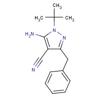 158001-18-4 5-Amino-1-tert-butyl-3-phenylmethyl-4-cyanopyrazole chemical structure