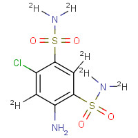 1184995-49-0 4-Amino-6-chloro-1,3-benzenedisulfonamide-d6 chemical structure