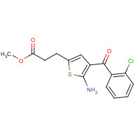 100827-77-8 2-Amino-3-(2-chlorobenzoyl)-5-(2-carbomethoxyethyl)thiophene chemical structure