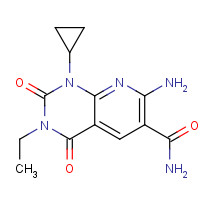 142557-61-7 7-Amino-1-cyclopropyl-3-ethyl-2,4-dioxopyrido[2,3-d]pyrimidine-6-carboxamide chemical structure