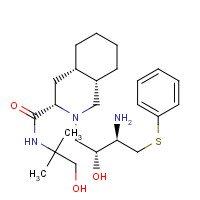 252186-41-7 (3S,4aS,8aS)-2-[(2R,3R)-3-[(3-Amino-2-hydroxy-4-phenythiobutyl]-decahydro-N-(2-hydroxy-1,1-dimethylethyl)-3-isoquinolinecarboxamide chemical structure