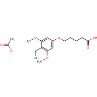 125666-67-3 5-[4-(Aminomethyl)-3,5-dimethoxyphenoxy]pentanoic Acid Acetate chemical structure