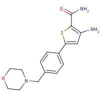 494772-87-1 3-Amino-5-[4-(morpholin-4-ylmethyl)phenyl]thiophene-2-carboxamide chemical structure