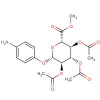 25218-22-8 4-Aminophenyl 2,3,4-Tri-O-acetyl-b-D-glucuronide Methyl Ester chemical structure