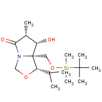 145451-95-2 (3R,4S,5S,6S)-1-Aza-5-(t-butyldimethylsilyloxymethyl)-4-hydroxy-6-isopropyl-3-methyl-7-oxabicyclo[3.3.0]-octan-2-one chemical structure