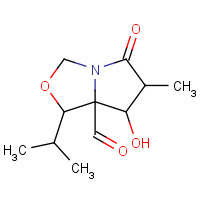145452-03-5 (3R,4S,5R,6S)-1-Aza-4-hydroxy-5-formyl-6-isopropyl-3-methyl-7-oxabicycl[3.3.0]octan-2-one chemical structure