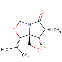 145452-02-4 (3R,4S,5R,6S)-1-Aza-4-hydroxy-5-hydroxymethyl-6-isopropyl-3-methyl-7-oxabicycl[3.3.0]octan-2-one chemical structure