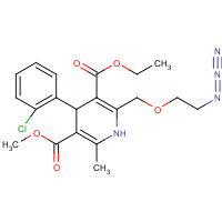 88150-46-3 2-[(2-Azidoethoxy)methyl]-4-(2-chlorophenyl)-3-ethoxycarbonyl-5-methoxycarbonyl)-6-methyl-1,4-dihydropyridine chemical structure
