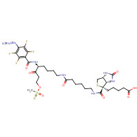 1356383-18-0 2-[N2-(4-Azido-2,3,5,6-tetrafluorobenzoyl)-N6-(6-biotinamidocaproyl)-L-lysinyl]ethyl Methanethiosulfonate chemical structure