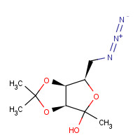 122194-05-2 6-Azido-1,6-dideoxy-3,4-O-isopropylidene-D-lyxo-2-hexulofuranose chemical structure