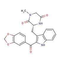 1220393-12-3 (3R)-3-[[2-(1,3-Benzodioxol-5-ylcarbonyl)-1H-indol-3-yl]methyl]-1-methyl-2,5-piperazinedione chemical structure