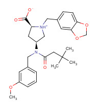 334999-53-0 (4S)-1-(1,3-Benzodioxol-5-ylmethyl)-4-[(3,3-dimethyl-1-oxobutyl)[(3-methoxyphenyl)methyl]amino]-L-proline chemical structure