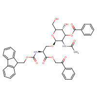 172939-67-2 3-O-Benzoyl-N-acetyl-a-D-galactosaminyl-1-O-N-(Fmoc)serine Phenacylester chemical structure