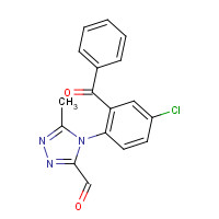 36916-20-8 4-(2-Benzoyl-4-chlorophenyl)-5-methyl-4H-1,2,4-triazole-3-carboxaldehyde chemical structure