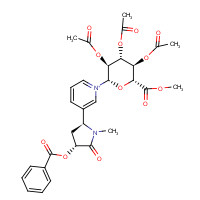 146490-58-6 trans-3'-Benzoyloxy Cotinine 2,3,4-Tri-O-acetyl-N-b-D-glucuronide Methyl Ester Bromide chemical structure