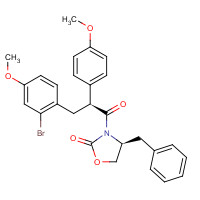 917379-10-3 (S)-4-Benzyl-3-[(S)-3-(2-bromo-4-methoxyphenyl)-2-(4-methoxyphenyl)propanoyl]-2-oxazolidinone chemical structure