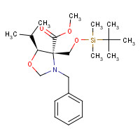 145451-93-0 (4R,5S)-3-N-Benzyl-4-(t-butyldimethylsilyloxymethyl)-5-isopropyloxazoladine-4-carboxylic Acid,Methyl Ester chemical structure