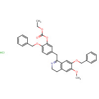 62744-14-3 7-Benzyloxy-1-(4-benzyloxy-3-ethoxycarbonyloxybenzyl)-6-methoxy-3,4-dihydroisoquinoline Hydrochloride chemical structure