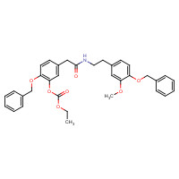62744-13-2 N-2-(4-Benzyloxy-3-methoxyphenethyl)-4-benzyloxy-3-ethoxycarbonyloxyphenylacetamide chemical structure