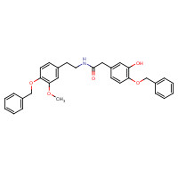 62744-12-1 N-2-(4-Benzyloxy-3-methoxyphenethyl)-4-benzyloxy-3-hydroxyphenylacetamide chemical structure