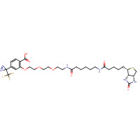 207971-23-1 2-[2-[2-[2-[6-(Biotinylaminohexanoyl]aminoethoxy]ethoxy]ethoxy]-4-[3-(trifluoromethyl)-3H-diazirin-3-yl]benzoic Acid chemical structure