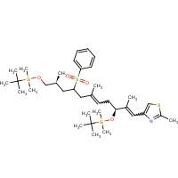 308357-81-5 4-[(1E,3S,5Z,8R/S,10S)-3,11-Bis-{[tert-butyl(dimethyl)silyl]oxy}-2,6,10-trimethyl-8-(phenylsulfonyl)undeca-1,5-dienyl]-2-methyl-1,3-thiazole chemical structure