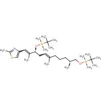 210690-85-0 4-[(1E,3S,5Z,8R/S,10S)-3,11-Bis-{[tert-butyl(dimethyl)silyl]oxy}-2,6,10-trimethyl-undeca-1,5-dienyl]-2-methyl-1,3-thiazole chemical structure